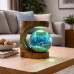 Blue Dragon Resin Lamp Modern Home Decor Coffee Table
