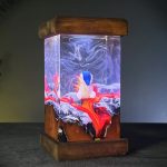 Cyndaquil Resin Lamp Handmade