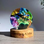 Diver Resin Lamp Coral Reef Night Light Decor
