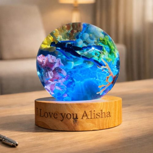 Diver Resin Lamp Personalized Custom Gift