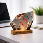 Dragon Castle Resin Lamps Crystal Shard Natural Light Desk Edition