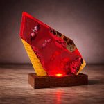 Dragon Castle Resin Lamps Crystal Shard Red Glow Dramatic Edition