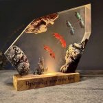 Dragon Castle Resin Lamps Crystal Shard Warm Amber Glow Edition