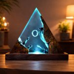 Fantasy Ring Mountain Resin Lamps Ice Mountain White Glow