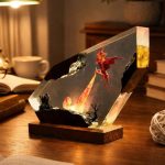 Fire Dragon Resin Lamp Cozy Reading Desk Decor