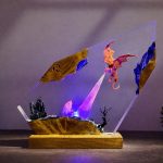 Fire Dragon Resin Lamp Fire & Ice Dragon Purple Ambiance