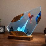 Fire Dragon Resin Lamp Ice Dragon Blue Glow Edition