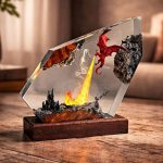 Fire Dragon Resin Lamp Living Room Ambient Glow Edition