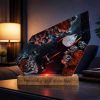 Resin Galaxy Spaceship Lamp - 3D Sci-Fi Epoxy Night Light