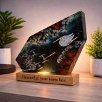 Galaxy Spaceship Resin Lamps Warm Living Room Decor