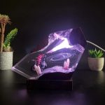 Godzilla Resin Lamps Crystal Shard Edition Purple Glow Dramatic