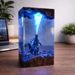 Godzilla Resin Lamps King of the Monsters Blue Light