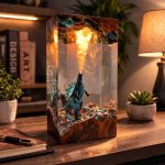 Godzilla Resin Lamps King of the Monsters Warm Amber Desk Light
