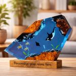 Killer Whale 3D Resin Lamp Warm Living Room Table Decor