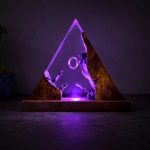 Lord of the Rings Resin Lamps Purple Volcano Glow