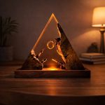 Lord of the Rings Resin Lamps Warm Amber Mountain Glow