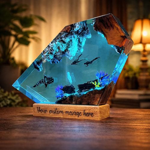 Mariana Trench Polygon Ocean Lamp Cozy Living Room Table Decor