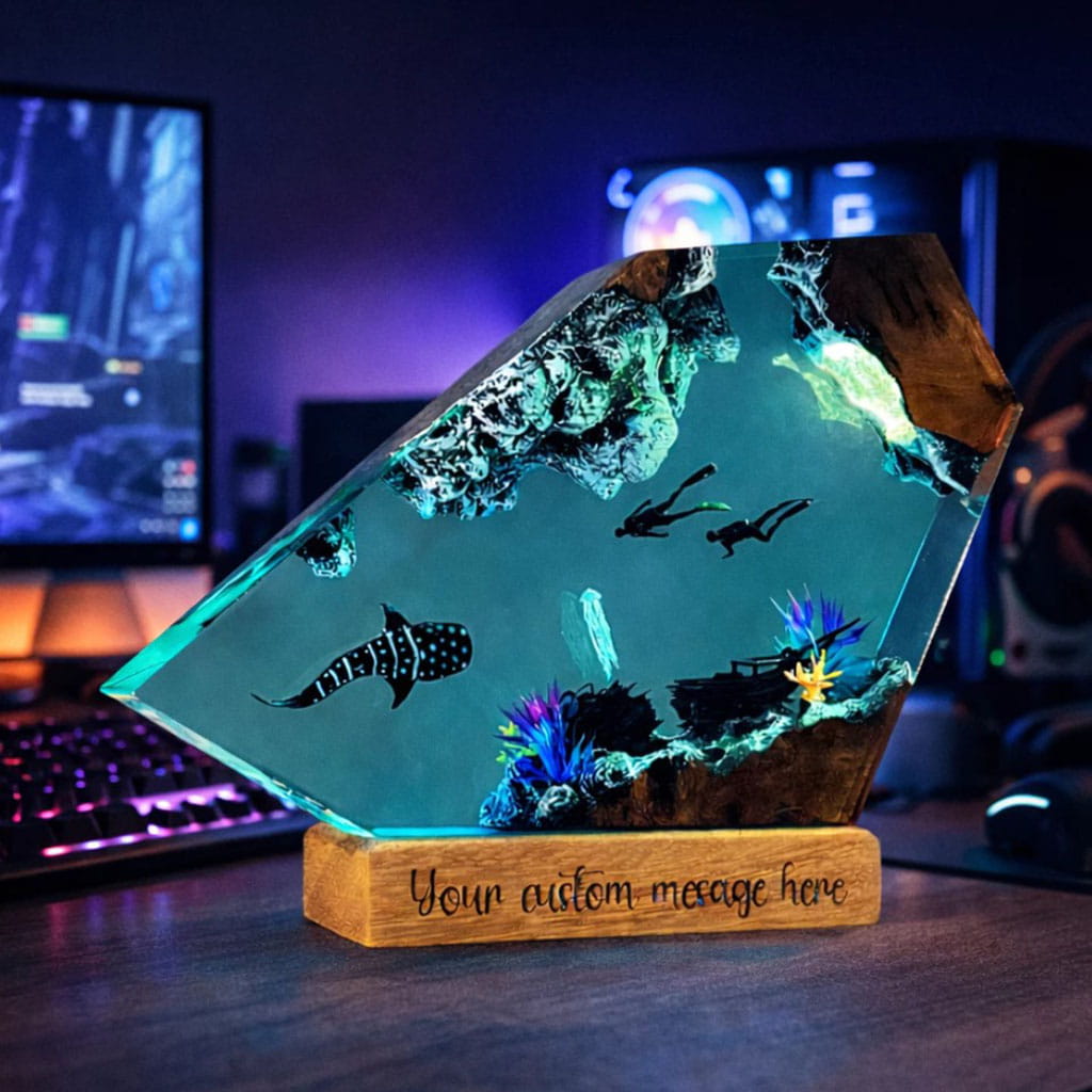 Mariana Trench Polygon Ocean Lamp Gaming Room Night Glow
