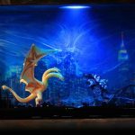 Monster Battle Resin Lamps Energy Blast Blue Glow Edition