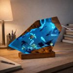 Ocean Resin Lamp Broken Ship Octopus Sea Turtle Cozy Desk Decor