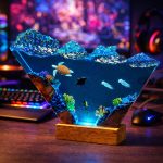 Ocean Wave Triangle Resin Lamp Gaming Room Night Glow