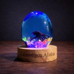 Octopus Resin Egg Lamp Dark Ambient Blue Glow