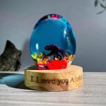 Octopus Resin Egg Lamp Modern Home Shelf Decor