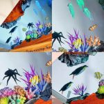 Penguin & Coral Resin Lamp Detail Collage View