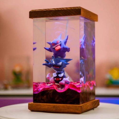 Pokemon Gengar Light Epoxy Lamp Handmade