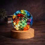 Red Octopus Resin Lamp Personalized Custom Gift