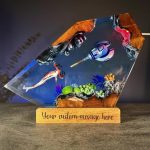 Sea Monster & Submarine Resin Lamp Night Ocean Glow