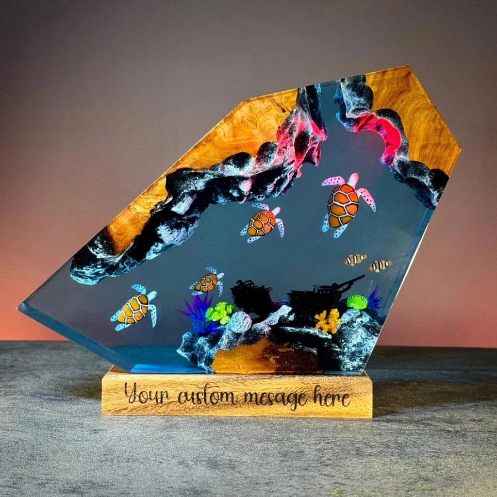 Sea Turtle 3D Resin Lamp Natural Light Display