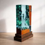 Seahorse & Diver Resin Lamp Natural Light Display