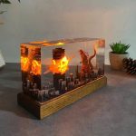 Shin Godzilla Resin Lamp Atomic Breath Dual Angle Amber Glow