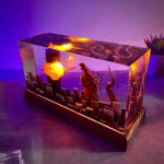 Shin Godzilla Resin Lamp Atomic Breath Purple Neon Edition