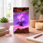 Toothless Dragon Resin Lamp Purple Glow Desk Ambiance