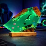 Whale Ocean Resin Lamp Crystal Shard Green Glow Edition