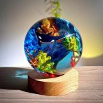 Whale Resin Lamp Warm Sunset Ambient Decor
