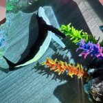 Whales Resin Lamp Coral Reef Close Up Detail