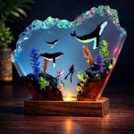 Whales Resin Lamp Natural Daylight Display