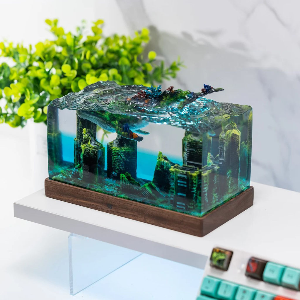 Atlantis Whale Night Light with Keycaps