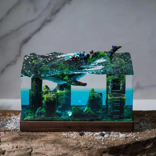 Atlantis Whale Resin Lamp Sunken City Light