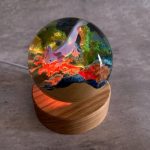 Axolotl Reef Resin Lamp Glowing Base
