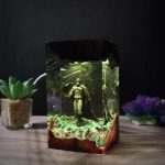 Batman Resin Lamp Green Light Epoxy Night Light