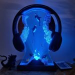 Blue Glow Orca Resin Night Light Lamp