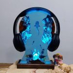 Blue Glow Whale Shark Resin Headphone Lamp