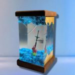 Bonfire Dark Souls Sword Lamp Blue Glow Night Light
