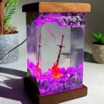 Bonfire Dark Souls Sword Lamp Purple Glow Epoxy Decor