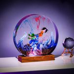 Dragon Ball Piccolo vs Goku Resin Lamp, Purple Handmade Night Light