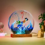 Dragon Ball Resin Lamp, Piccolo Goku Wave Art Handmade Night Light